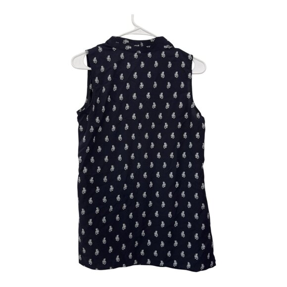 Cabi Womens Black Sleeveless V-Neck Top With White Floral Pattern Size S - Picture 10 of 11